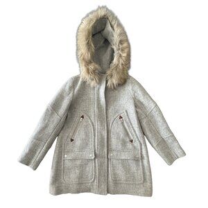 Jcrew Italian Wool Stadium Cloth Coat 10P Gray